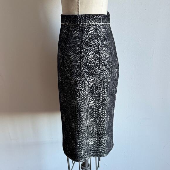 ALAÏA Mouchette Spot-Print A-line Wool-blend Skirt - Picture 4 of 8